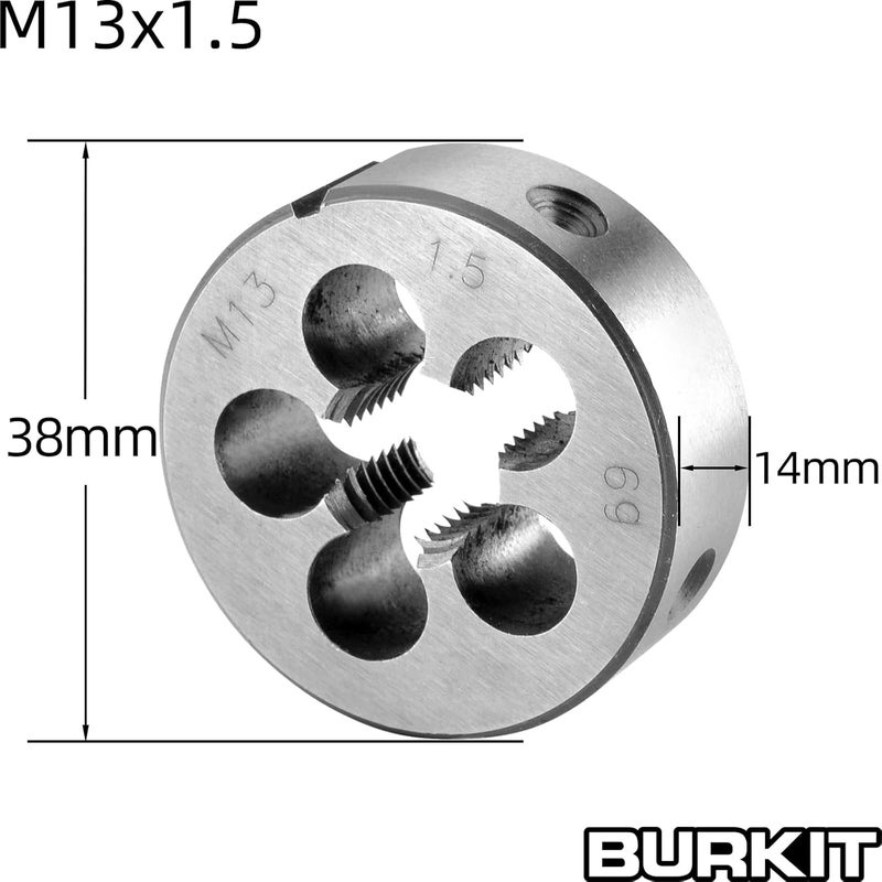 Burkit مجموعة قلاووظ وموتور M13 X 1.5، قلاووظ آلة M13 x 1.5 وقلاووظ دائري يدوي يمين - Image 3